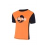 Camiseta Basica Naranja Negra